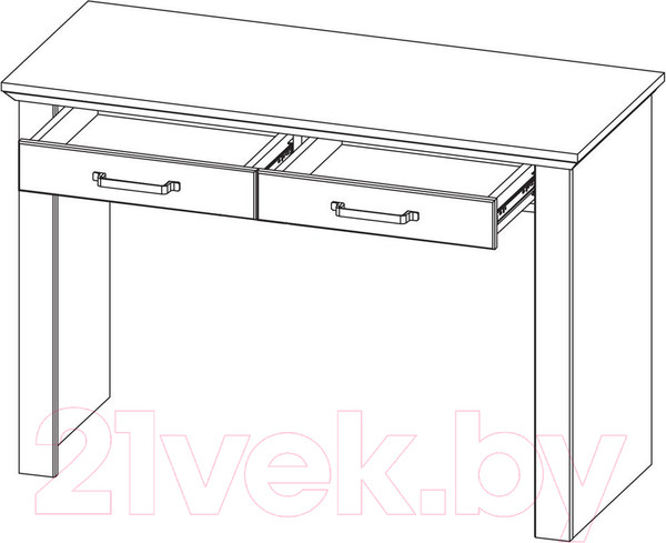 Изображение товара Туалетный столик Black Red White Marselle TOL2S (ясень снежный/дуб сонома темный)