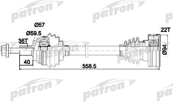 Изображение товара Приводной вал Patron PDS0410