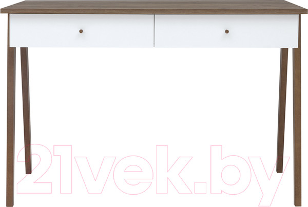 Изображение товара Письменный стол Black Red White Heda BIU2S (белый/лиственница сибирская золотая)