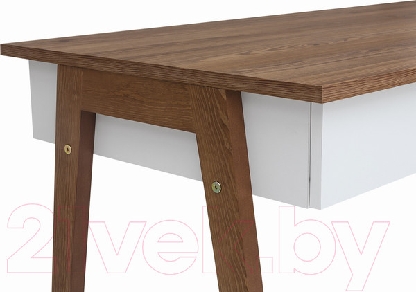 Изображение товара Письменный стол Black Red White Heda BIU2S (белый/лиственница сибирская золотая)