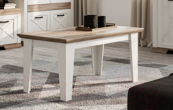 Изображение товара Журнальный столик Black Red White Marselle LAW/120 (ясень снежный/дуб сонома темный)