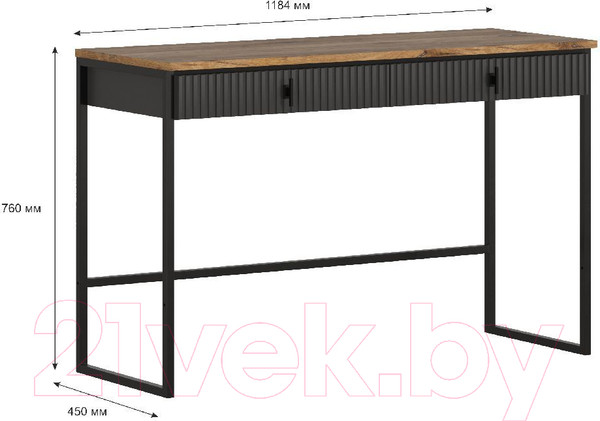 Изображение товара Туалетный столик Black Red White San Gimignano TOL2S (антрацитовый/дуб нокс)