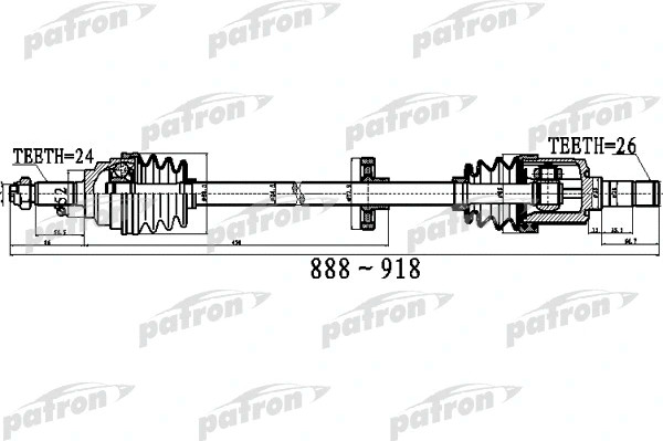 Изображение товара Приводной вал Patron PDS0517