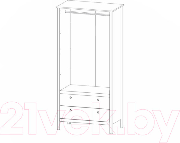 Изображение товара Шкаф Black Red White Ewa SZF2D2S/90 (белый)