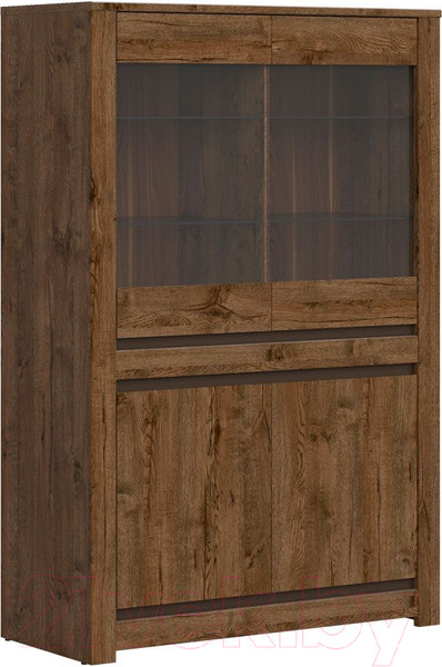 Изображение товара Шкаф с витриной Black Red White Kada S404-REG2W2D (дуб April)