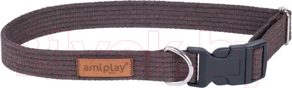 Изображение товара Ошейник Ami Play Cotton (S, коричневый)