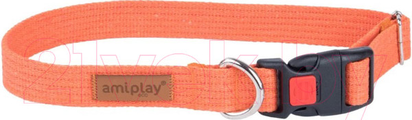 Изображение товара Ошейник Ami Play Cotton с блокировкой (M, оранжевый)
