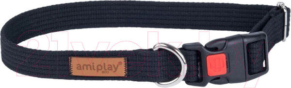 Изображение товара Ошейник Ami Play Cotton с блокировкой (S, черный)