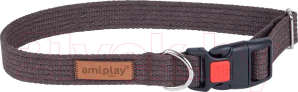 Изображение товара Ошейник Ami Play Cotton с блокировкой (XL, коричневый)