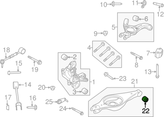 Изображение товара Сайлентблок рычага подвески Ford 8A8Z5A638B