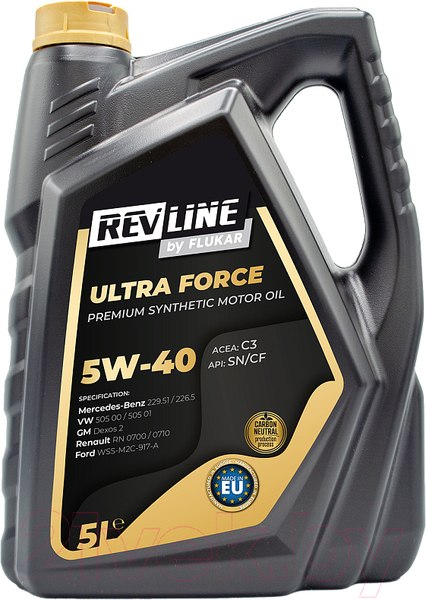 Изображение товара Моторное масло Revline Ultra Force C3 5W40 / RUFC35405 (5л)