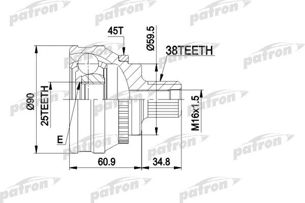 Изображение товара ШРУС Patron PCV1121