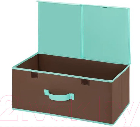 Изображение товара Коробка для хранения El Casa Коричневый с крышкой тиффани / 490349