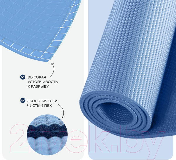 Изображение товара Коврик для йоги и фитнеса Proiron 1730x610x4 / К1736104Г (голубой)