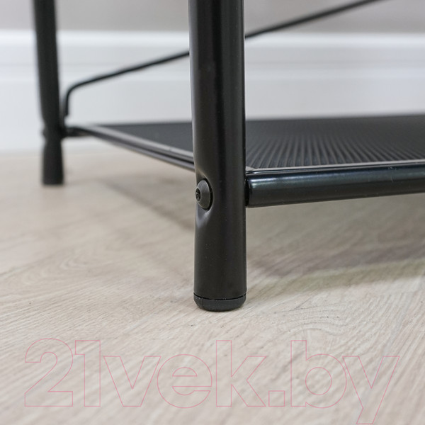 Изображение товара Полка для обуви ЗМИ Гранада 13 НБК с сиденьем / ПДОГ13СНБК (черный/ткань нубук)