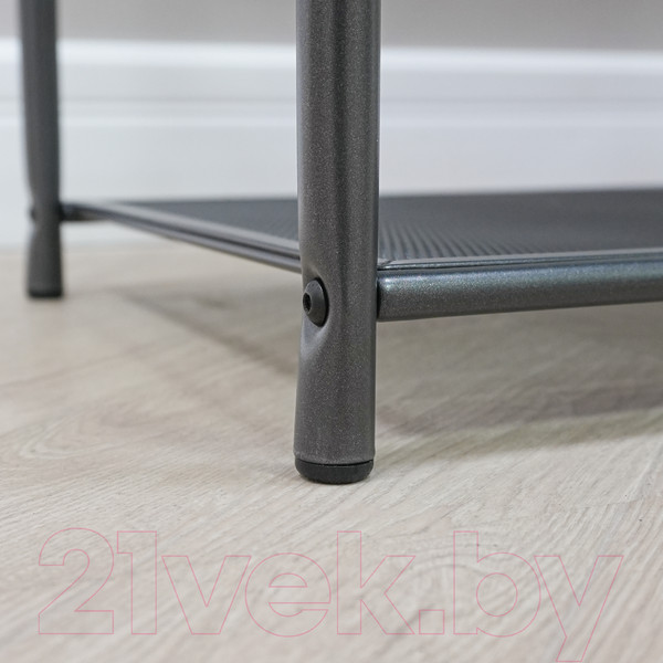 Изображение товара Полка для обуви ЗМИ Гранада 13В НБК с сиденьем и ящиком / ПДОГ13ВНБК (графит/ткань нубук)