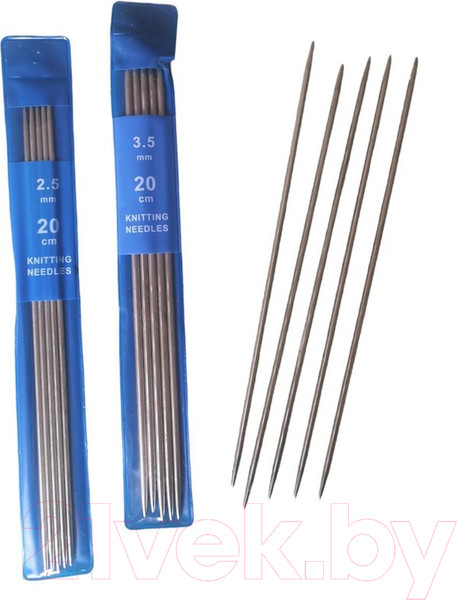 Изображение товара Набор спиц для вязания ХоббиБум d 2.5-3.0-3.5мм (чулочные)