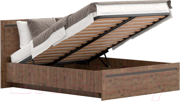 Изображение товара Двуспальная кровать Black Red White Kada S404-LOZ160x200 с подъемным механизмом (дуб april)