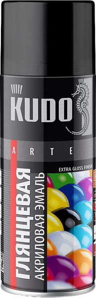 Изображение товара Эмаль Kudo Универсальная акриловая RAL 7035 / KU-A7035 (520мл, светло-серый высокоглянцевый)