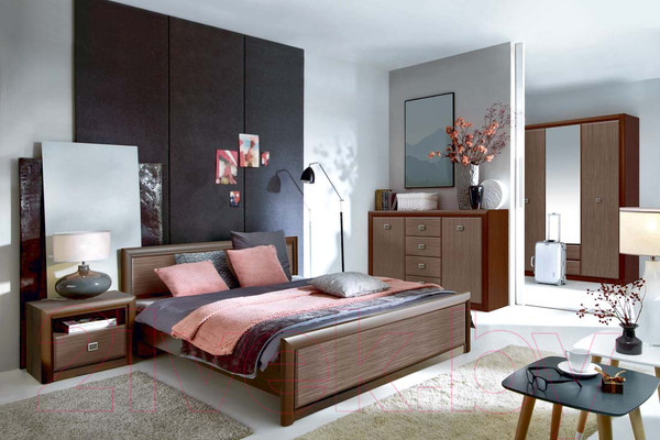 Изображение товара Двуспальная кровать Black Red White Коен LOZ160x200 с подъемным механизмом (венге магия/штрокс)