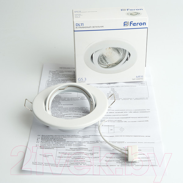 Изображение товара Точечный светильник Feron DL11 MR16 50W G5.3 / 48465