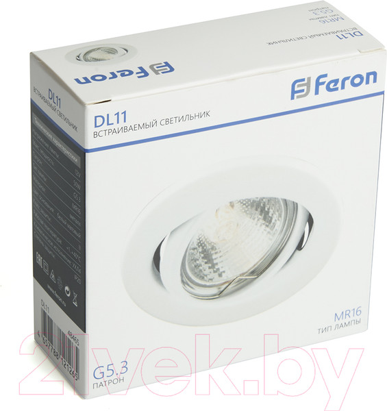 Изображение товара Точечный светильник Feron DL11 MR16 50W G5.3 / 48465