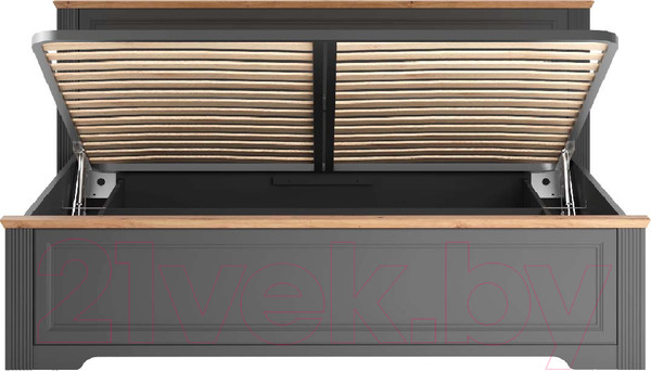 Изображение товара Двуспальная кровать Black Red White Jasmin LOZ180x200 с подъемным механизмом (графит/дуб артизан)