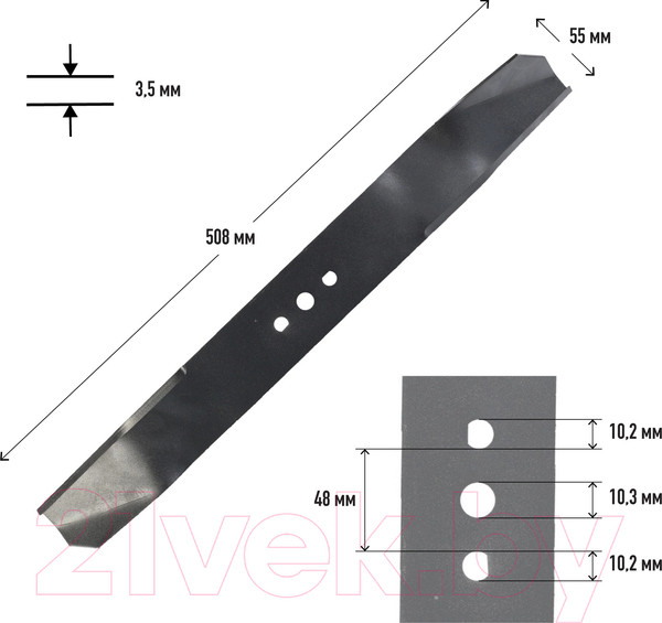 Изображение товара Нож для газонокосилки PATRIOT MBS 508 (512003211)