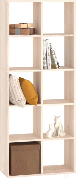 Изображение товара Стеллаж Seven Dreams 10 секций / brick-10 (дуб сонома)