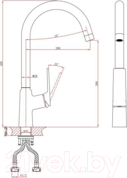 Изображение товара Смеситель A-Five A5-1524