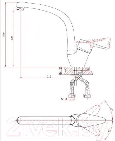 Изображение товара Смеситель A-Five A5-0123