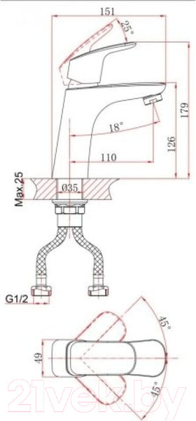 Изображение товара Смеситель A-Five A5-0321