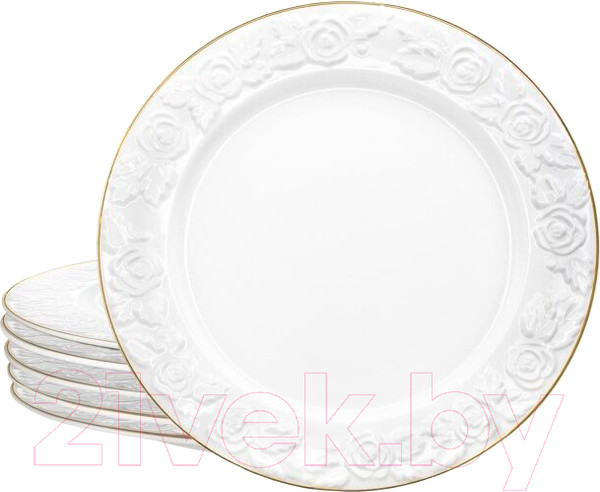 Изображение товара Набор тарелок Lenardi Белая Роза 109-161 (6шт)