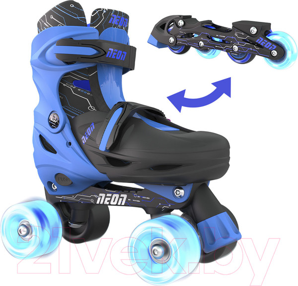 Изображение товара Роликовые коньки Yvolution Neon Combo Skates / NT09B4 (р.29-32, синий)