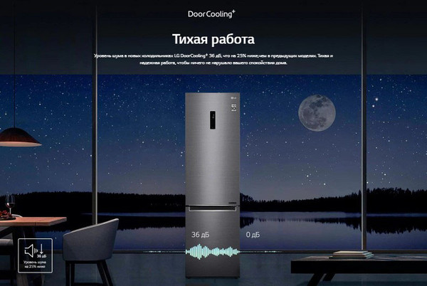 Изображение товара Холодильник с морозильником LG GC-B509SESM