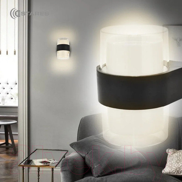 Изображение товара Бра уличное Estares Valo 9W R-4000K-100x110x133-BLACK/CLEAR-220-IP54