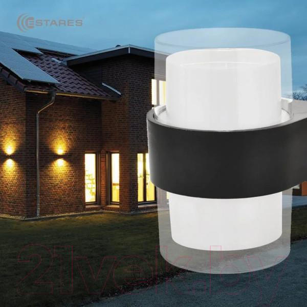 Изображение товара Бра уличное Estares Valo 9W R-4000K-100x110x133-BLACK/CLEAR-220-IP54