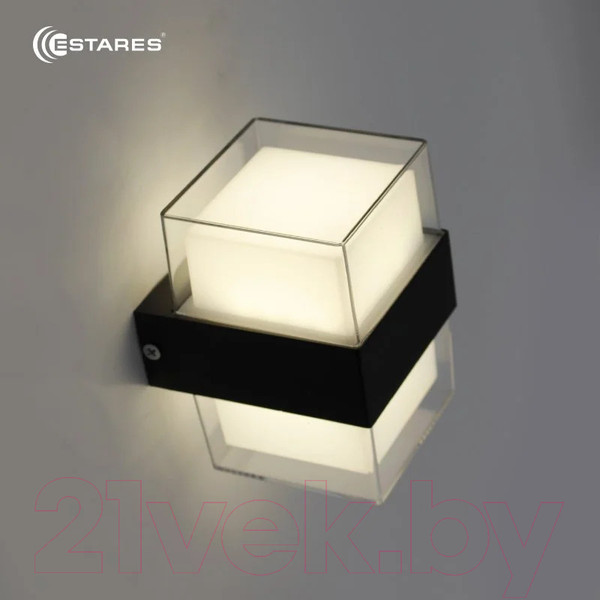 Изображение товара Бра уличное Estares Valo 9W S-4000K-100x110x133-BLACK/CLEAR-220-IP54
