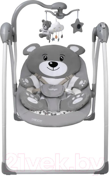 Изображение товара Качели для новорожденных INDIGO Teddy (серый)