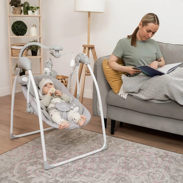 Изображение товара Качели для новорожденных INDIGO Teddy (серый)