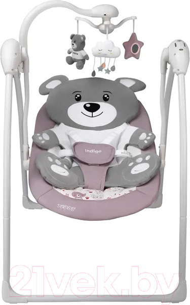 Изображение товара Качели для новорожденных INDIGO Teddy (розовый)