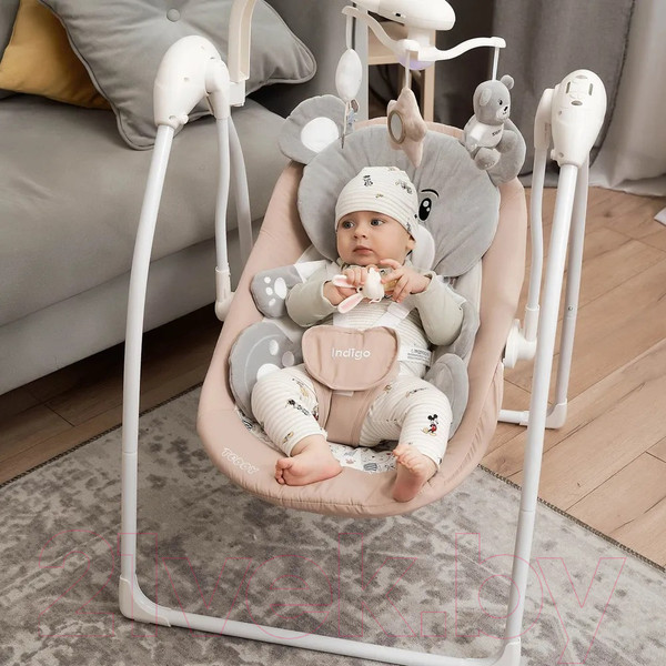 Изображение товара Качели для новорожденных INDIGO Teddy (бежевый)