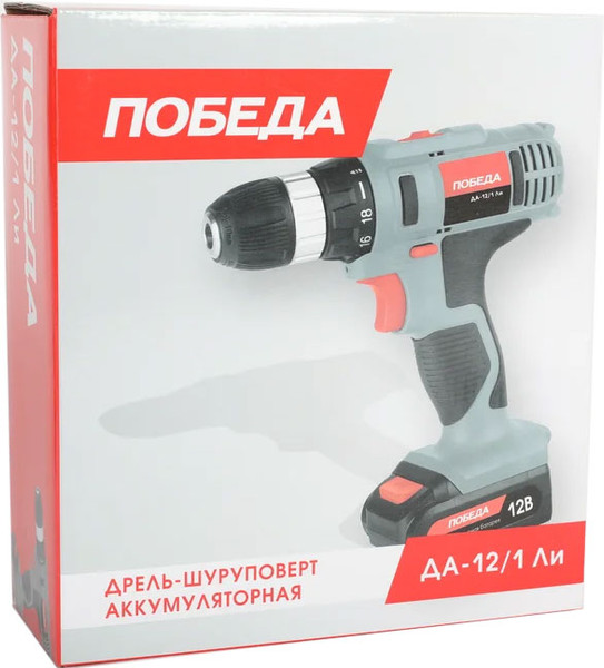 Изображение товара Аккумуляторная дрель-шуруповерт Победа ДА-12/1Ли