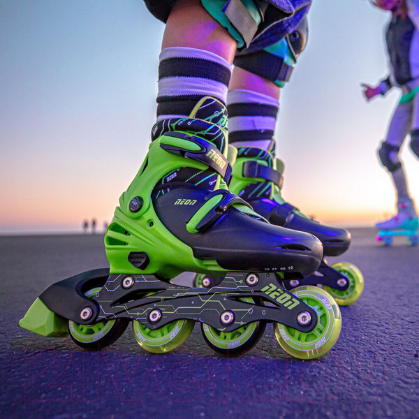 Изображение товара Роликовые коньки Yvolution Neon Combo Skates / NT09G4 (р.29-32, зеленый)
