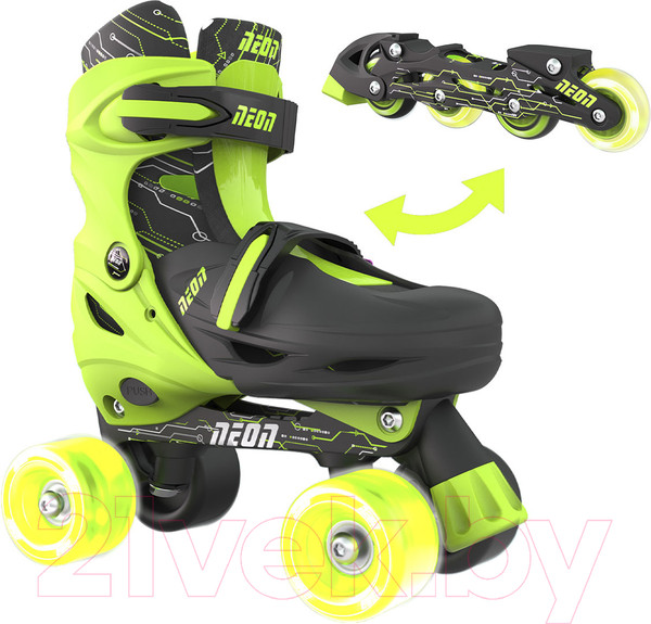Изображение товара Роликовые коньки Yvolution Neon Combo Skates / NT09G4 (р.29-32, зеленый)