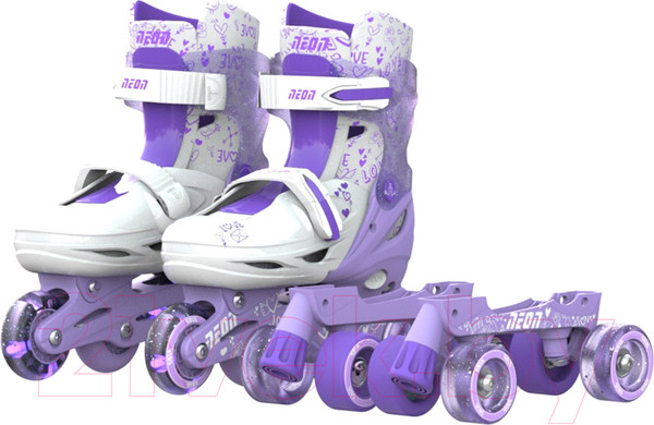 Изображение товара Роликовые коньки Yvolution Neon Combo Skates / NT09L4 (р.29-32, фиолетовый)
