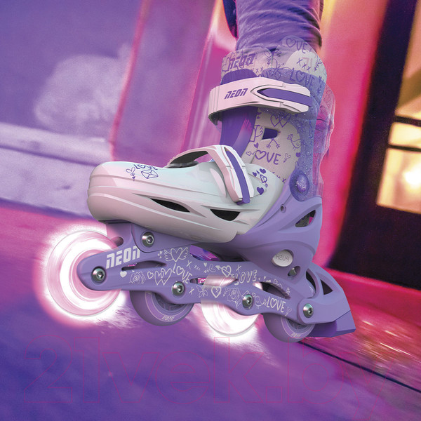 Изображение товара Роликовые коньки Yvolution Neon Combo Skates / NT09L4 (р.29-32, фиолетовый)