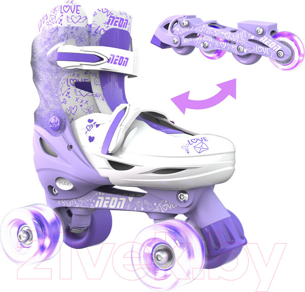 Изображение товара Роликовые коньки Yvolution Neon Combo Skates / NT09L4 (р.29-32, фиолетовый)