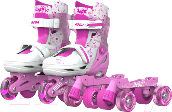 Изображение товара Роликовые коньки Yvolution Neon Combo Skates / NT10P4 (р.33-36, розовый)