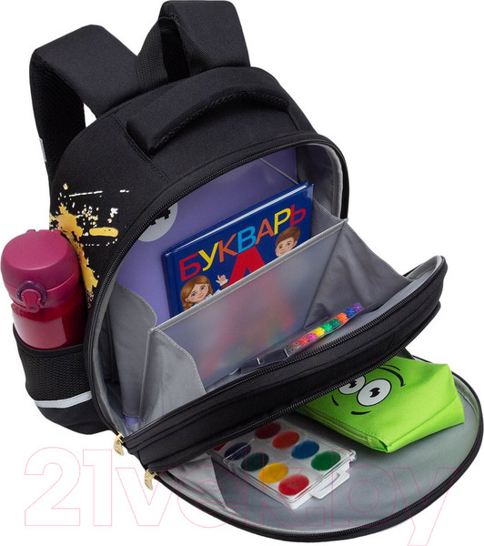 Изображение товара Школьный рюкзак Grizzly RAz-486-9 (черный)